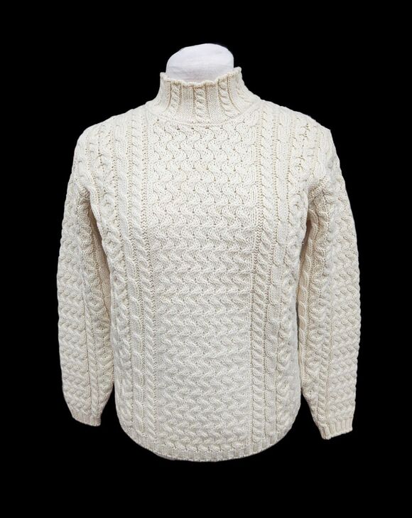 Callan Other - Vintage CALLAN Aran Fisherman Men's M Cable Knit Sweater Merino Wool IRELAND